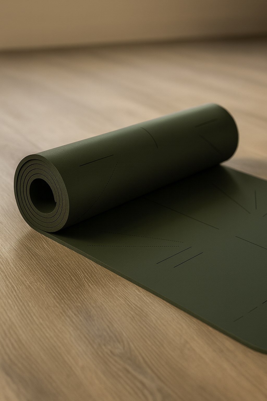 AsanaEdge Eco-Friendly Progression Mat - Forest Ember (Army green)