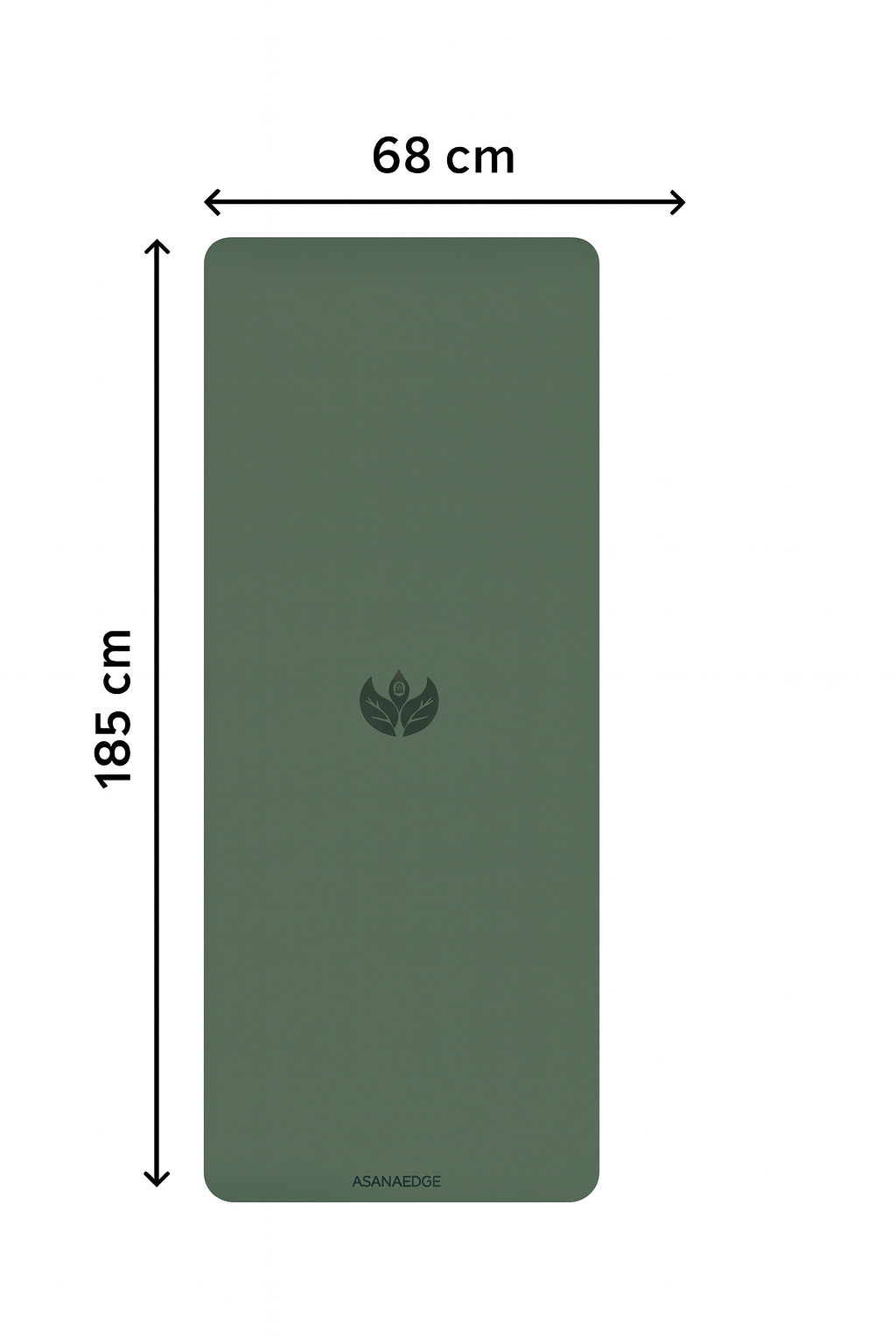 AsanaEdge Eco-Friendly Progression Mat - Forest Ember (Army green)