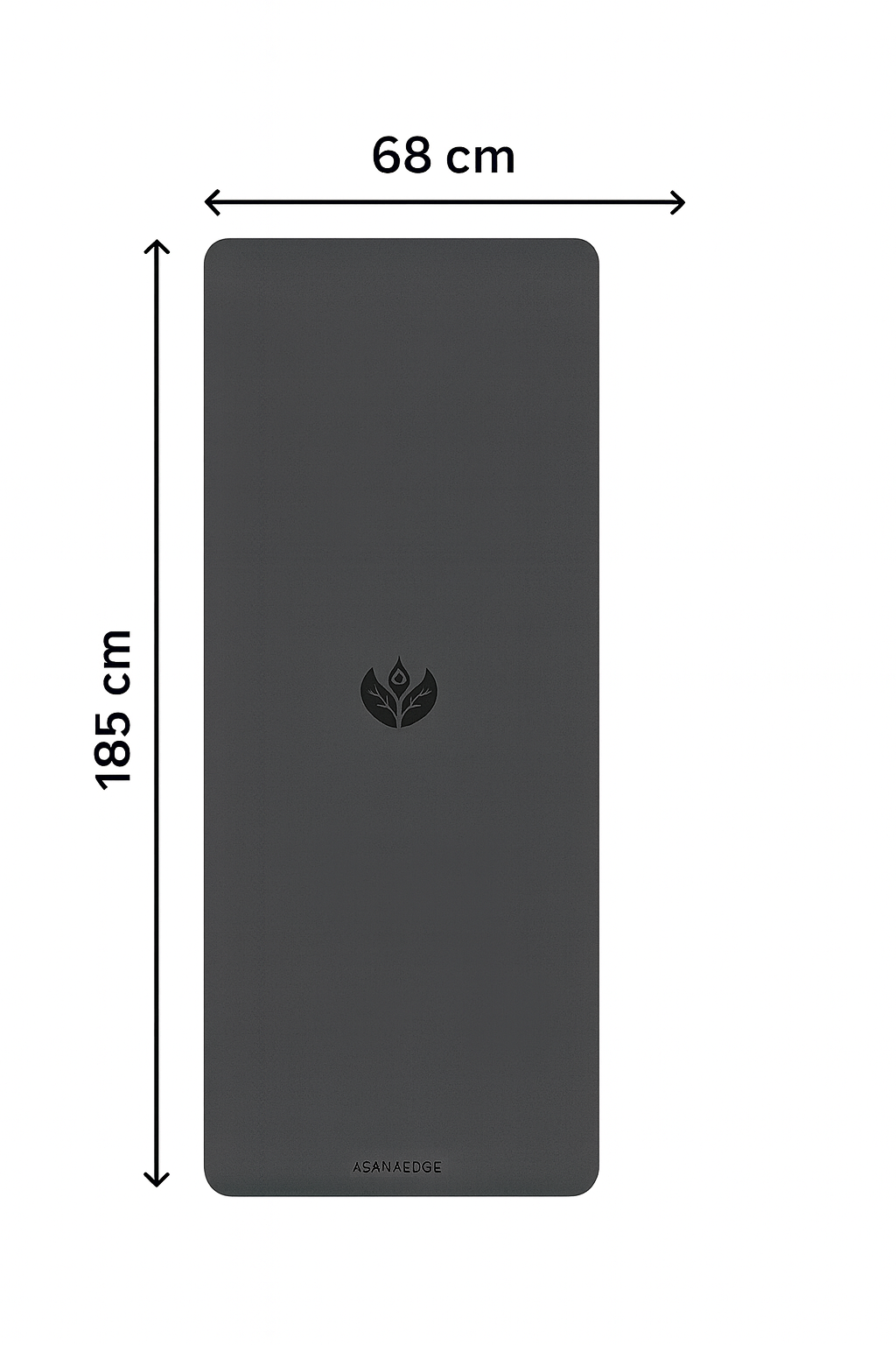 AsanaEdge Eco-Friendly Progression Mat - Slate Warrior (gray)
