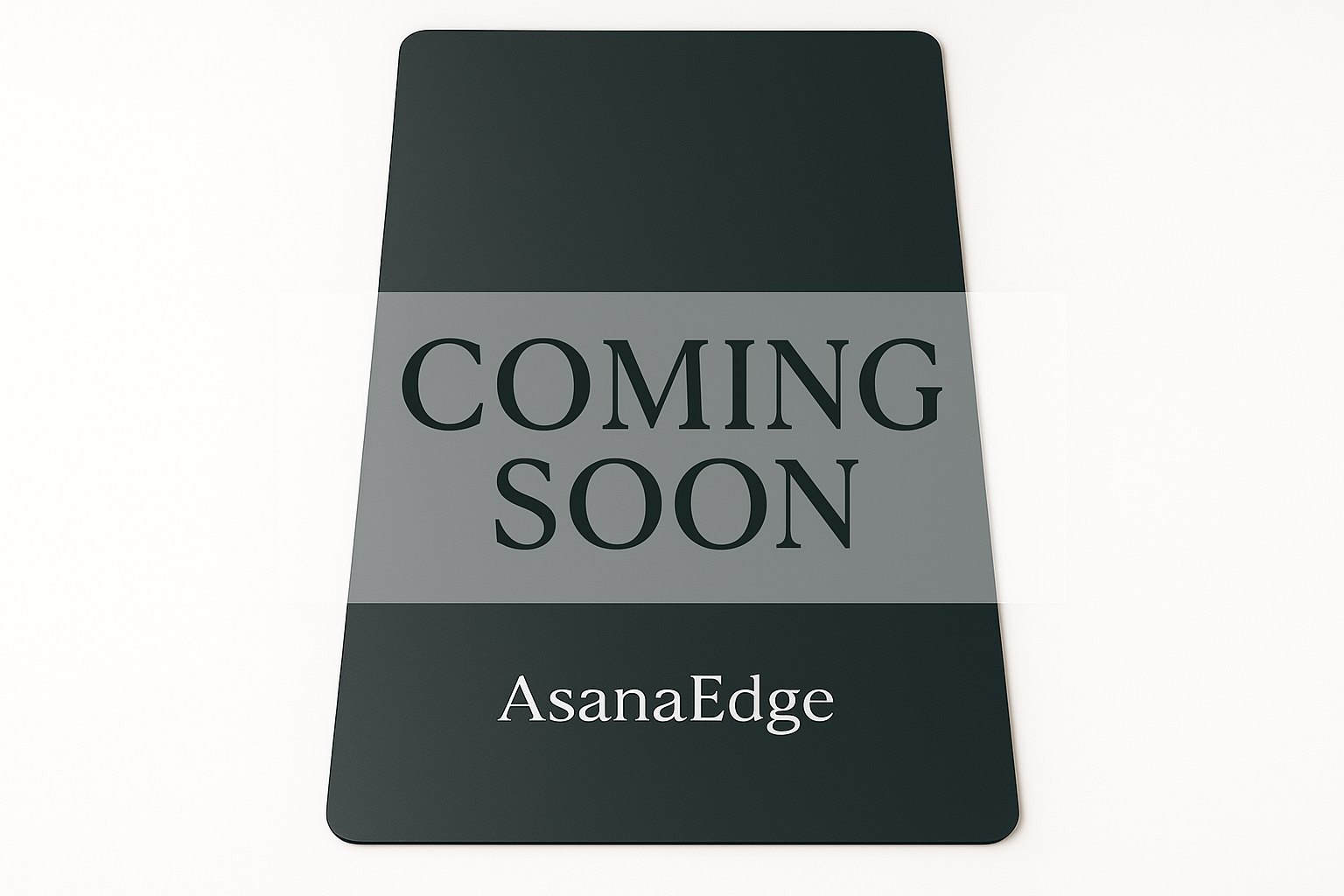 Edge Root Eco-Friendly Yoga Mat with coming soon sign